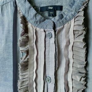 Gap chambray tuxedo shirt